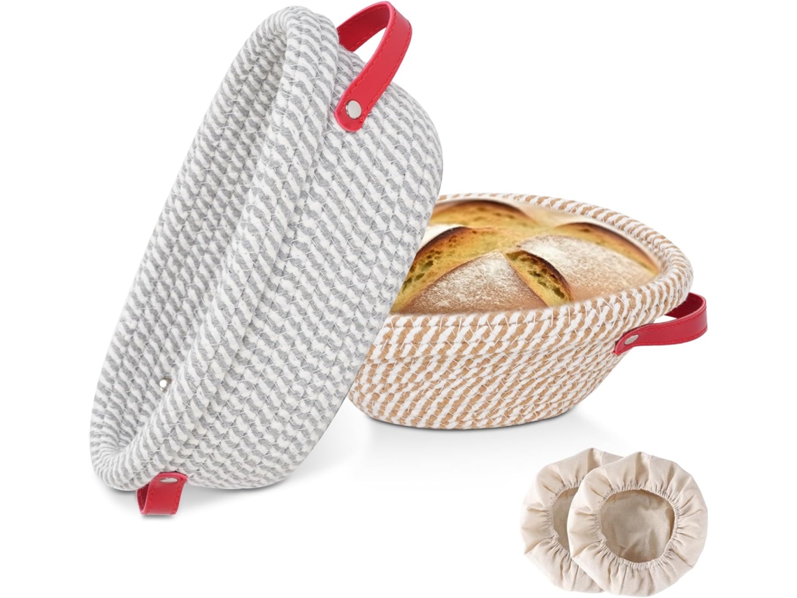 Cesta De Fermentação De Pão Banneton, Oval De 10 Polegadas E Redonda De 9 Polegadas Gertiz