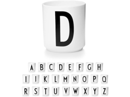 Caneca De Café Com Letra / Em Estilo Simples Aquaforge (letra D)