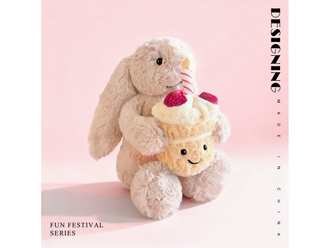 (30 Cm 0,38 Kg) Boneco De Coelho Divertido, Brinquedo De Pelúcia, Enfeite