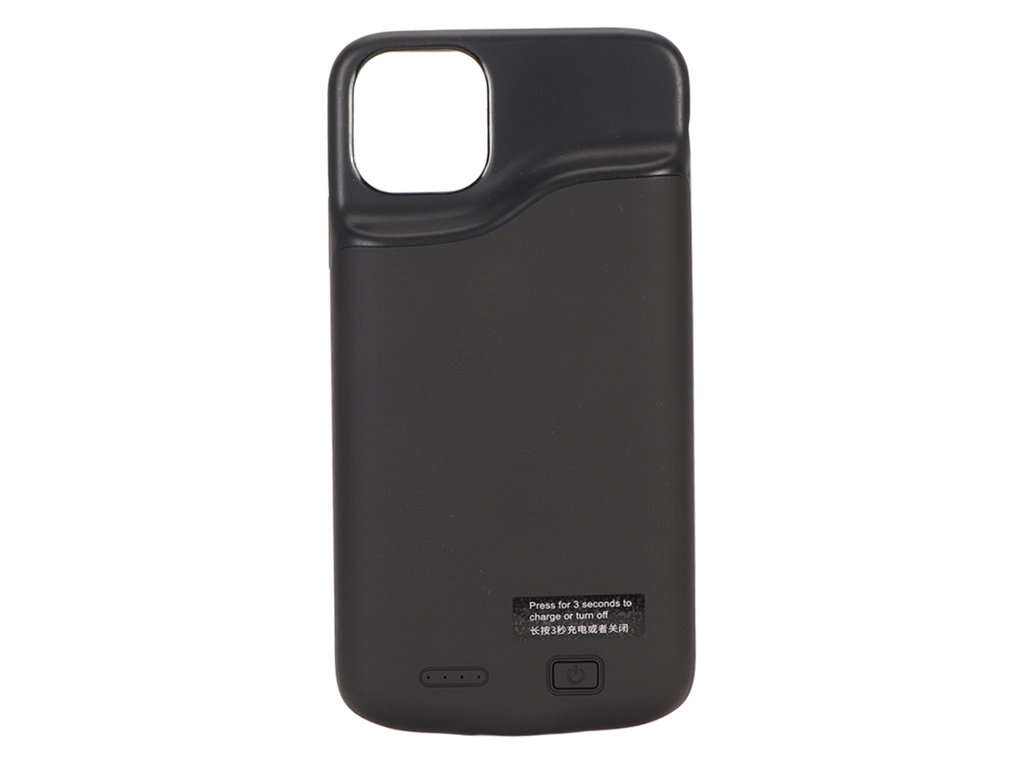Funda com bateria para iOS 11 Pro Max de 6,5 polegadas, 6000 mAh, carga estendida, fina, preta | S/MARCA