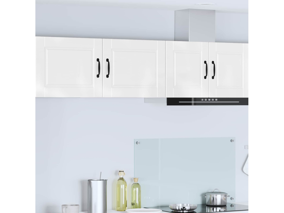Vidaxl Armário De Parede Porto 2 Unid. Branco Brilhante