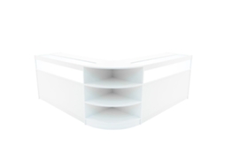 Conjunto de Balcões Comerciais MonsterShop Theseus, Branco, 2xB1500LM60, MDF e Vidro Temperado