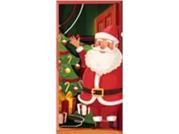 Capa De Porta Com O Papai Noel Para Decoração Sazonal De Casa E Artigos Para Festas |