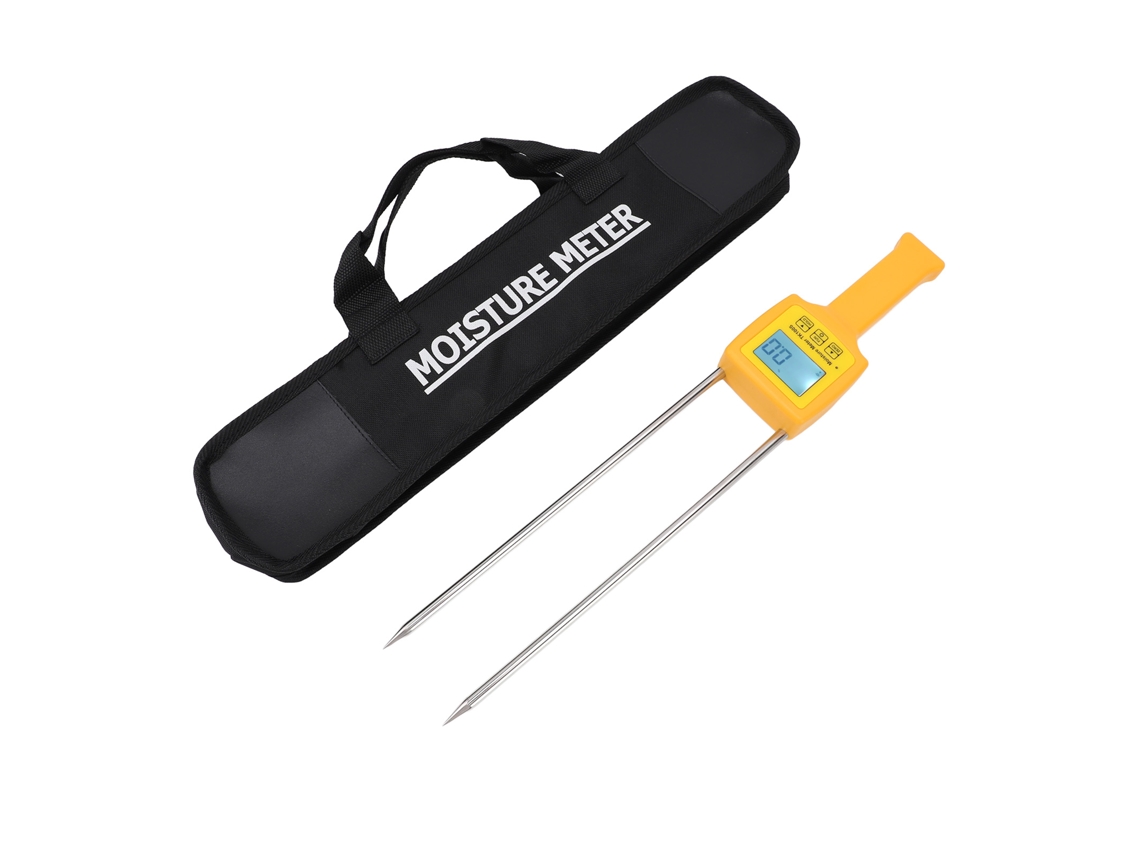 Medidor de Umidade de Grãos Portátil com Display LCD Retroiluminado Probe para Trigo, Arroz, Milho, Soja | S/MARCA