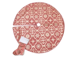 Aba De Árvore De Natal Vermelho Coral 120cm