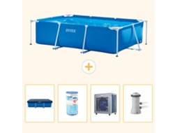 Intex Piscina Com Estrutura Retangular - 300x200x75 Cm - 5-peças S29