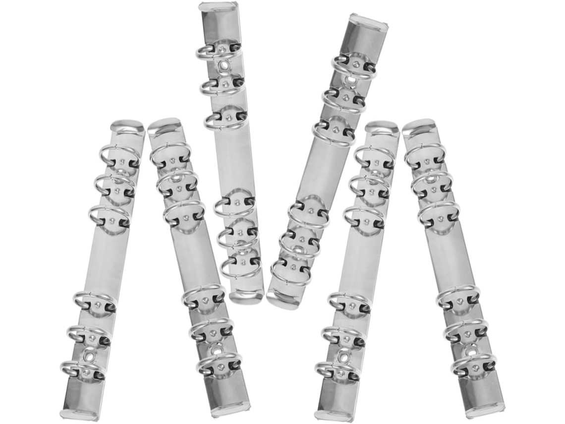 Conjunto De 6 Argolas De Metal Em Aço Inoxidável Para Encadernação, Ideais Para Uso Escolar E No Esc Gokoco