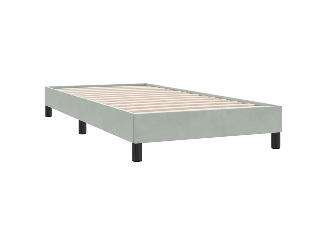 Estrutura de Cama Veludo Cinzento Claro MAISON EXCLUSIVE 100x210 cm