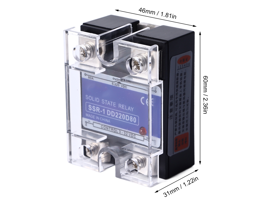 Laxiscreed Relé De Estado Sólido Dc-dc Monofásico 3-32vdc Para Cargas De 5-220vdc