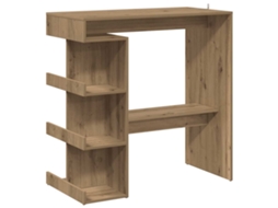 Mesa de Bar com Prateleiras Carvalho Artisiano MAISON EXCLUSIVE (100x48x101,5 cm)