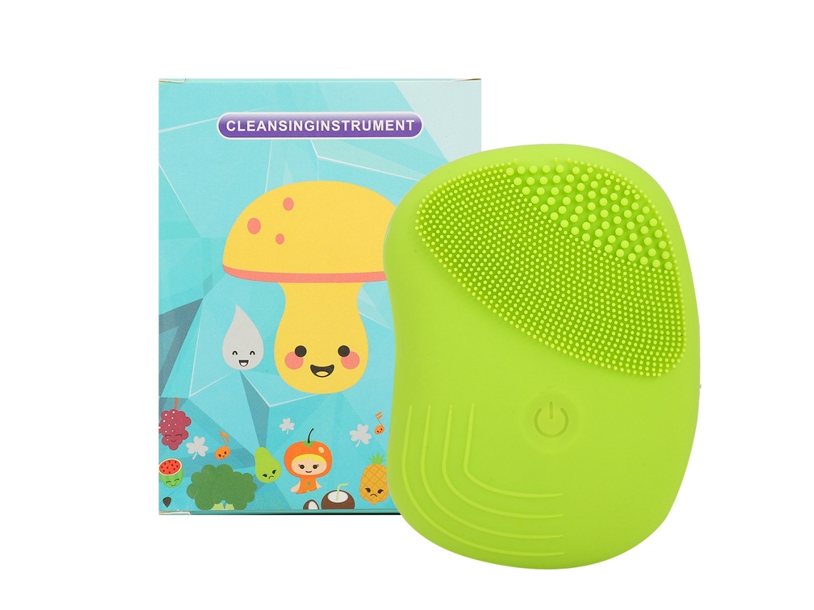 Escova Elétrica Ultrassônica De Silicone Para Limpeza E Massagem De Poros