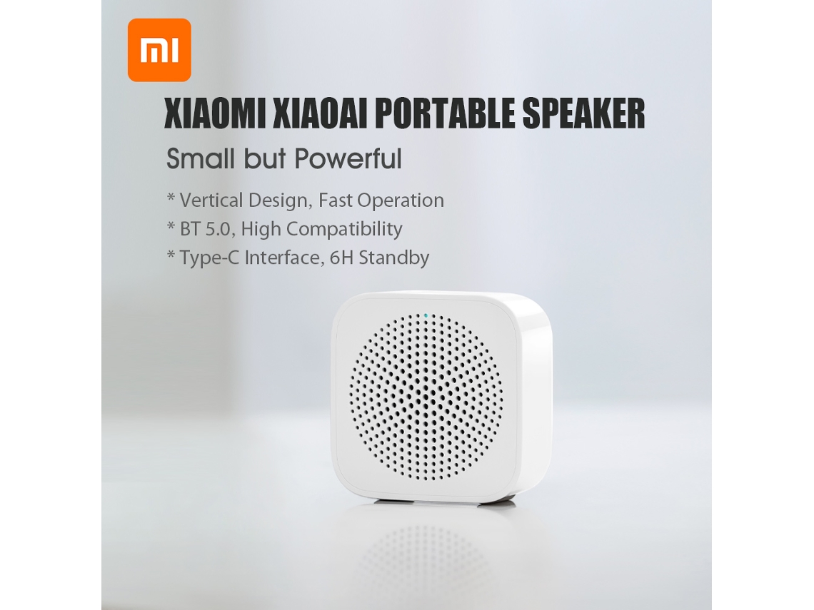 Alto Falante Portátil Xiaoai Bt5.0 Alto Falante Sem Fio Design Vertical 6h Vida Útil Da Bateria Carregamento Tipo C Recarregável Som Rico Amplificador
