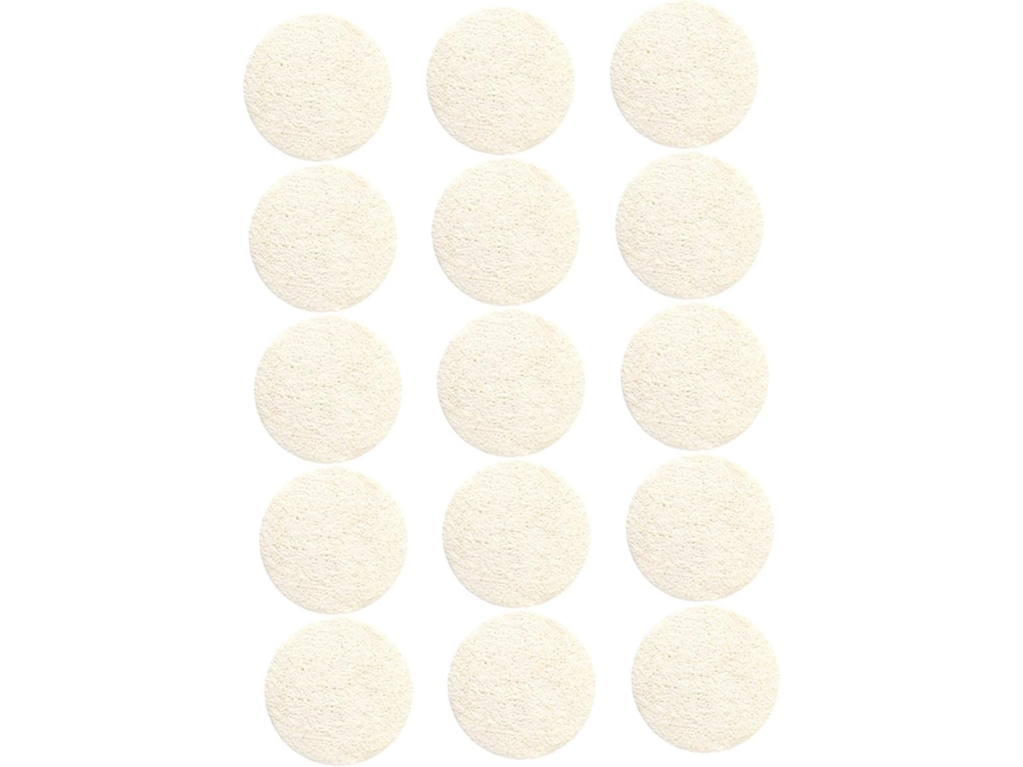 Esponjas esfoliantes faciais vegetais naturais Bege Bucha, 15 unidades.