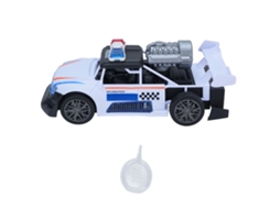 Walshlxq Brinquedo carro com Spray Light, Som e Rodas Universais, Brilhantes Luzes para Meninos e Meninas Branco