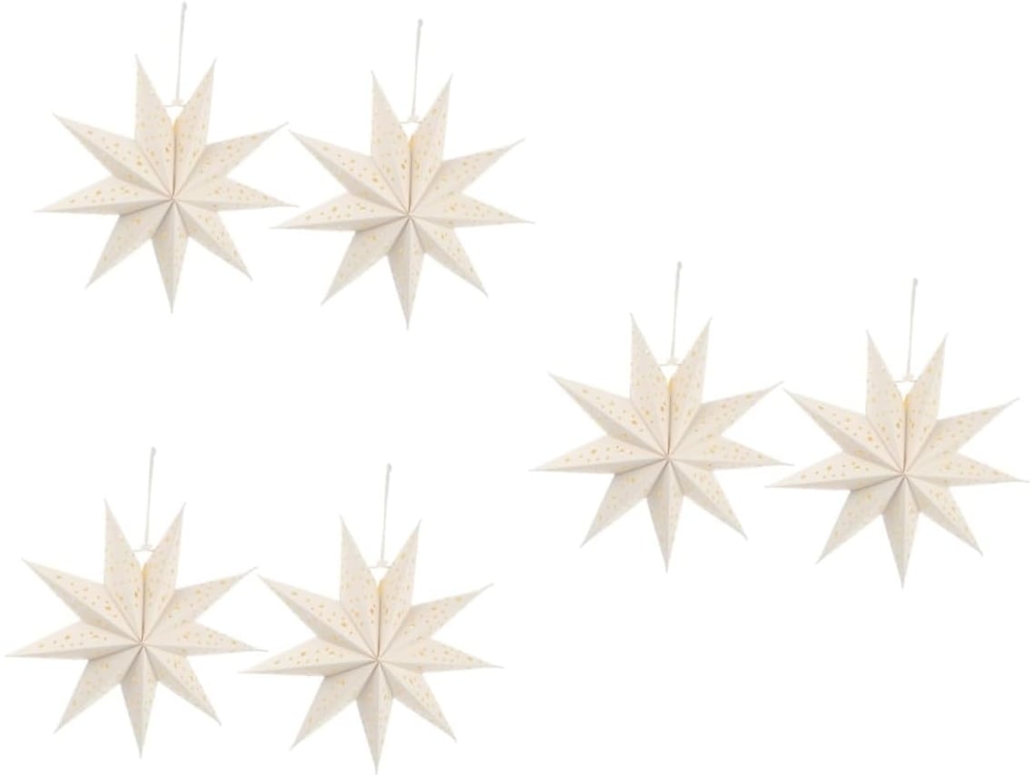 Conjunto de 3 Abajures Decorativos de Papel, Decoração Protetora e Iluminada para Festas, 2 Peças, 3 SFUSHOS