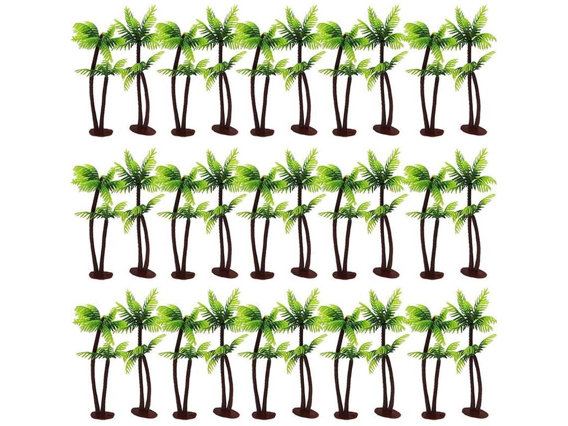 25pcs Modelo de Árvore de Coco Artificial, Planta Artificial para Paisagem de Modelo Arquitetônico