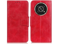 Capa e Película Honor X30 HFS HOUSE Carteira Vermelho