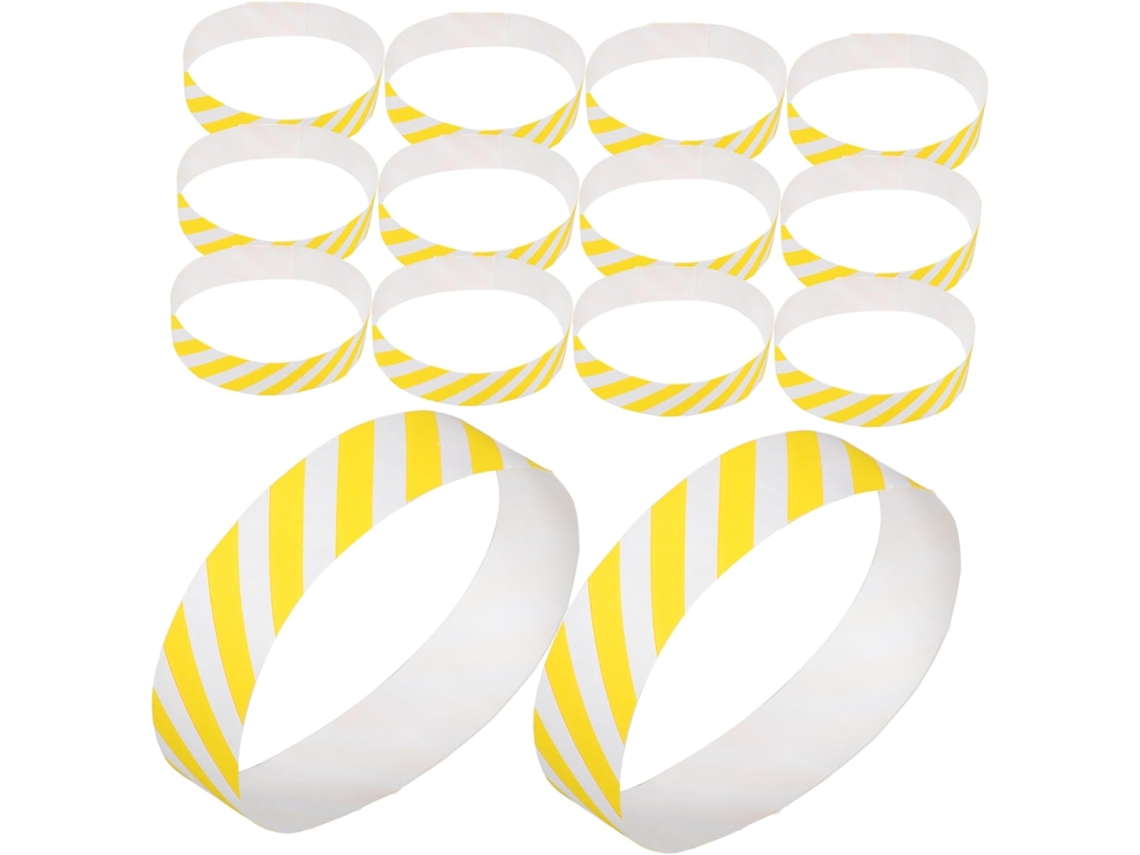 Pulseiras de papel descartável Happyyami para eventos, parques da diversidade, shows, festivais, pulseiras certificadas.