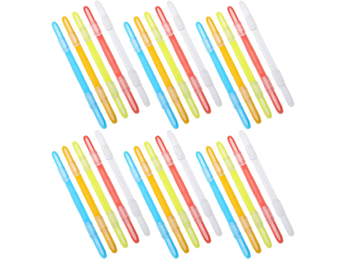 Hemobllo 100 - Clipes de plástico multicoloridos com elos de corrente dupla, fixadores para documentos e folhas.