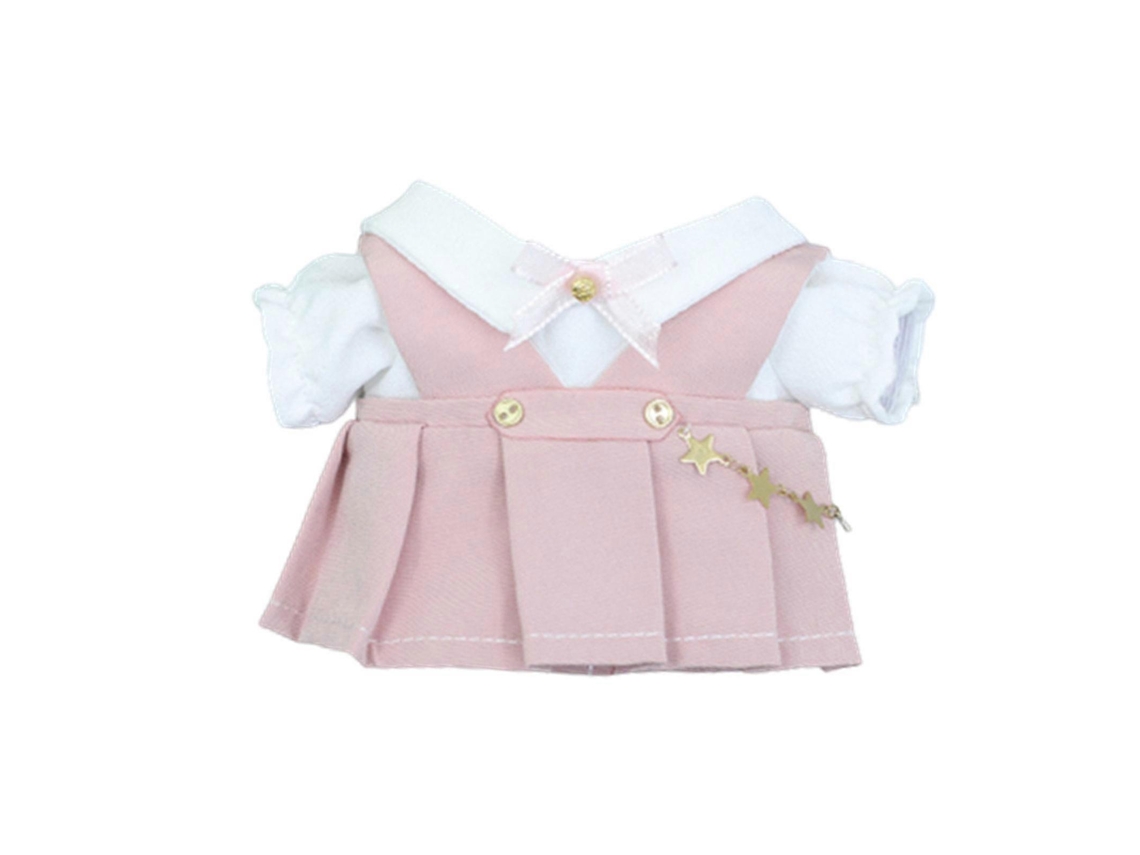 Roupas Para Boneca Reborn De 8 Polegadas, Conjunto De Vestidos Preppy Rosa, Acessórios De Roupas Para Bonecas De Pelúcia E Ídolos