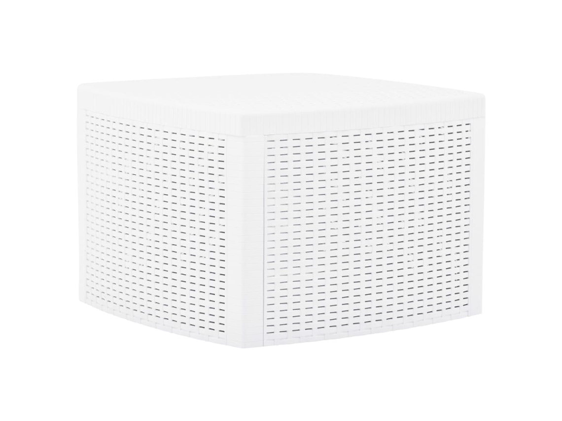 Vidaxl Mesa De Apoio 54x54x36,5 Cm Plástico Branco