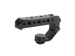 Universal Camera Cold Shoe Handle Aluminum Alloy With 1/4 Inch 3/8 Inch Screw Holes 3 Cold Shoe Mounts LAXISCREED
