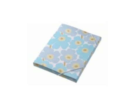 Pasta Arquivo Plástico Marimekko 315x260 mm 4 Argolas R 47 mm L53 mm Azul 1 Unidade