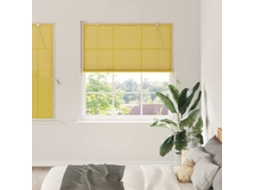 Vidaxl Estores De Rolo Amarelo 150 X 160 Cm Bambu