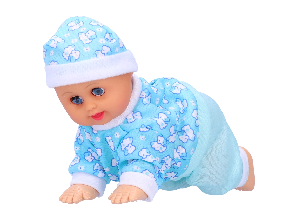 Primerox boneca Bebê Realista Elétrica Rindo e Rastejando Brinquedo Inteligente para Crianças