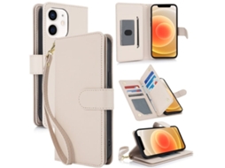 Capa Carteira De Couro Para Iphone 12 - Com Rfid - Para Vários Cartões