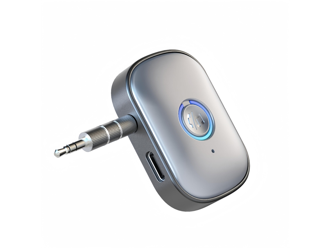 Recetor Bluetooth Aux Para Carro Com Microfone Ligação Dupla E Chamadas Mãos Livres