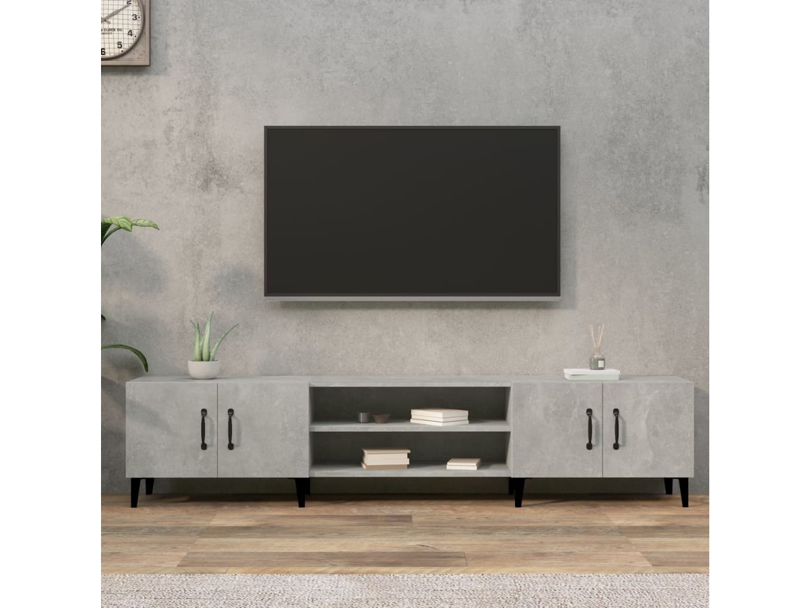 Vidaxl Móvel De Tv 180x31,5x40 Cm Derivados De Madeira Cinza Cimento