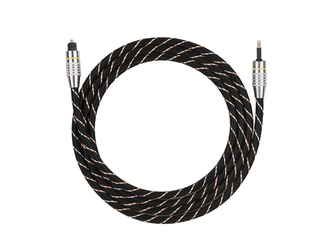 Aetheria cable de Audio Óptico Toslink para Mini Plug 3.5mm Spdif Con Conector Chapado En Oro 1.5m