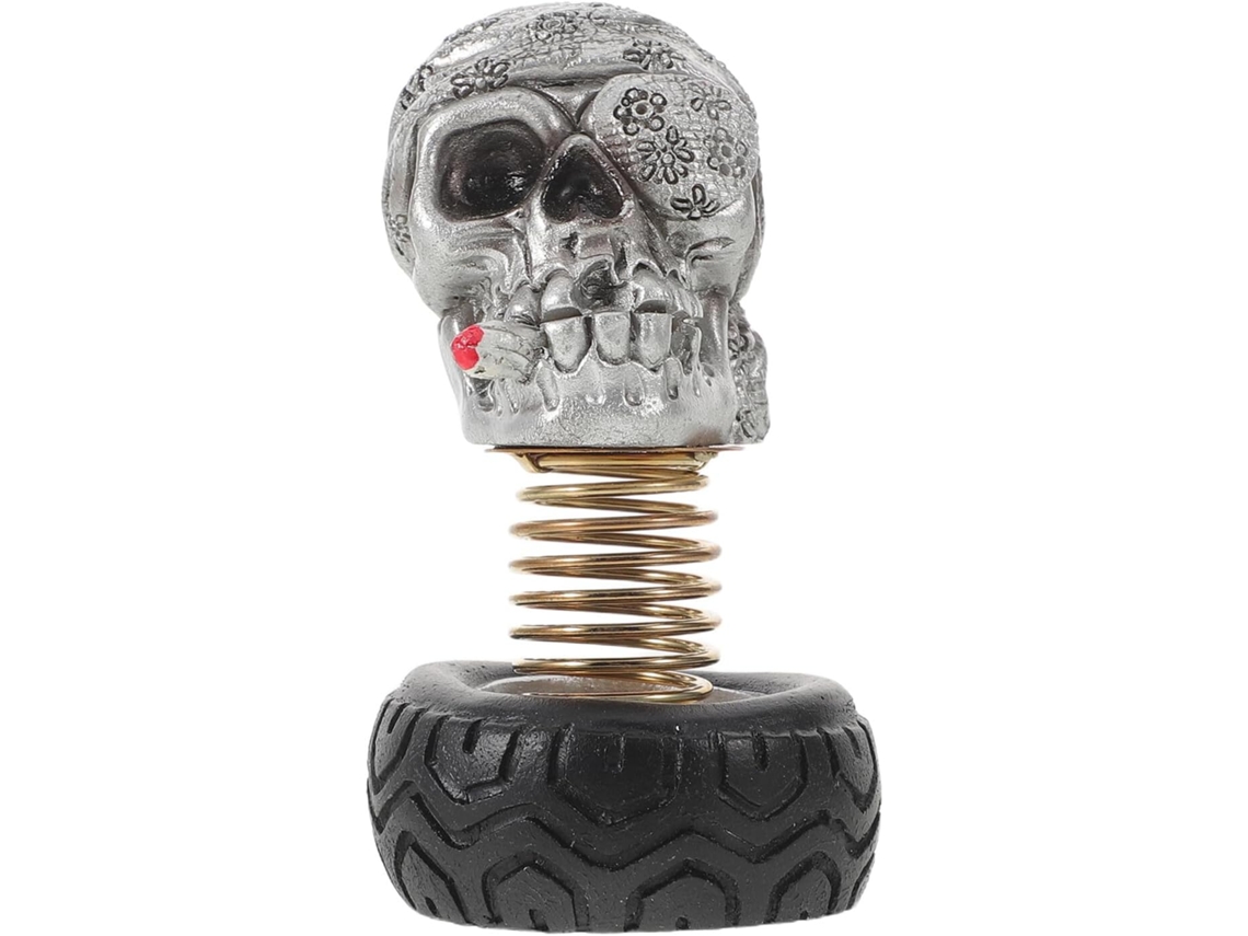 Estatueta De Caveira Com Cabeça Oscilante Para Carro, Suv, Caminhão, Enfeite De Painel.