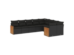 Garden Sofa Set, Garden Sofa Sets Vidaxl Preto Rattan / Vime (n/a)