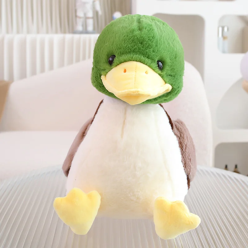 Pato de Pelúcia Realista de Desenho Animado, Fofo e Estiloso. MDUG (verde, 30 Cm)