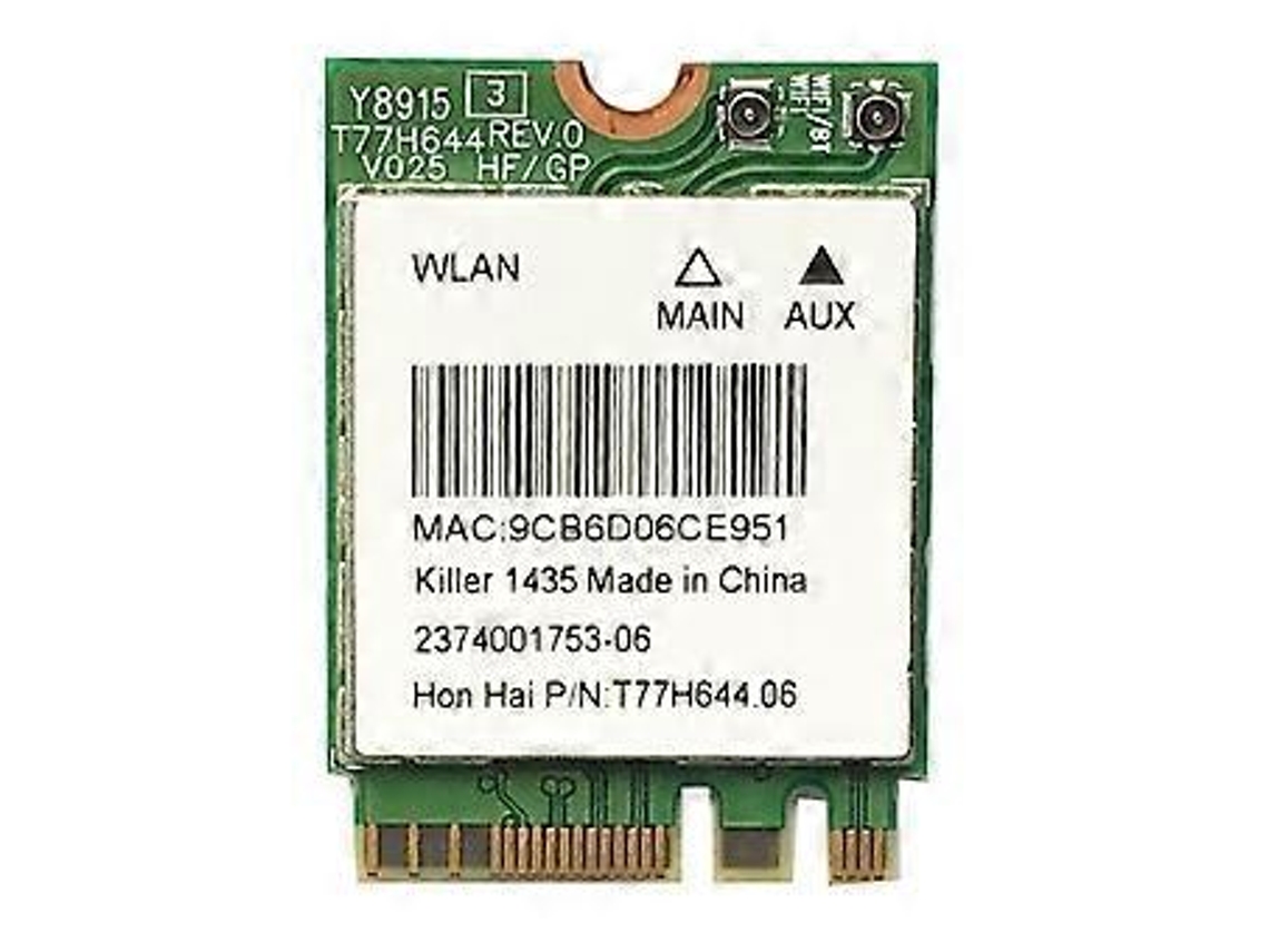 Placa De Rede Sem Fio De Banda Dupla Killer 1435 1435ac M.2/ngff Placa Wi Fi 1200m Compatível Com Bluetooth 4.0 2.4g5g Para Jogos Slowmoose