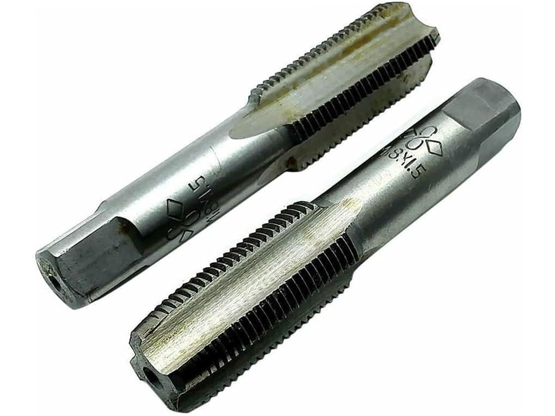 Jogo De Chaveta E Cossinete 18mm X 1, 5mm, 2 Peças, Aço Carbono, Cortador De Rosca Métrica, Rosca Direita, Comprimento