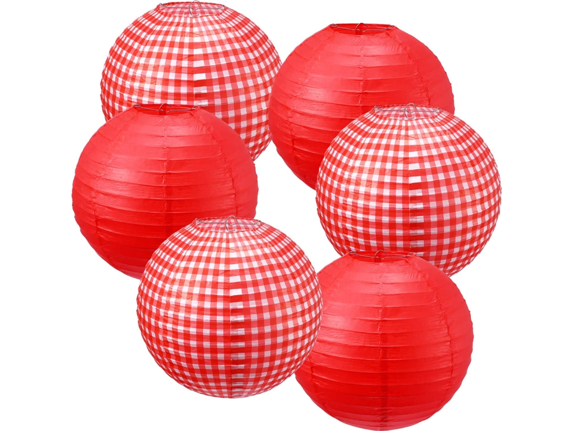 Decorações para Festival de Piquenique com Lanternas de Papel Penduradas Redondas BRILVIBERA