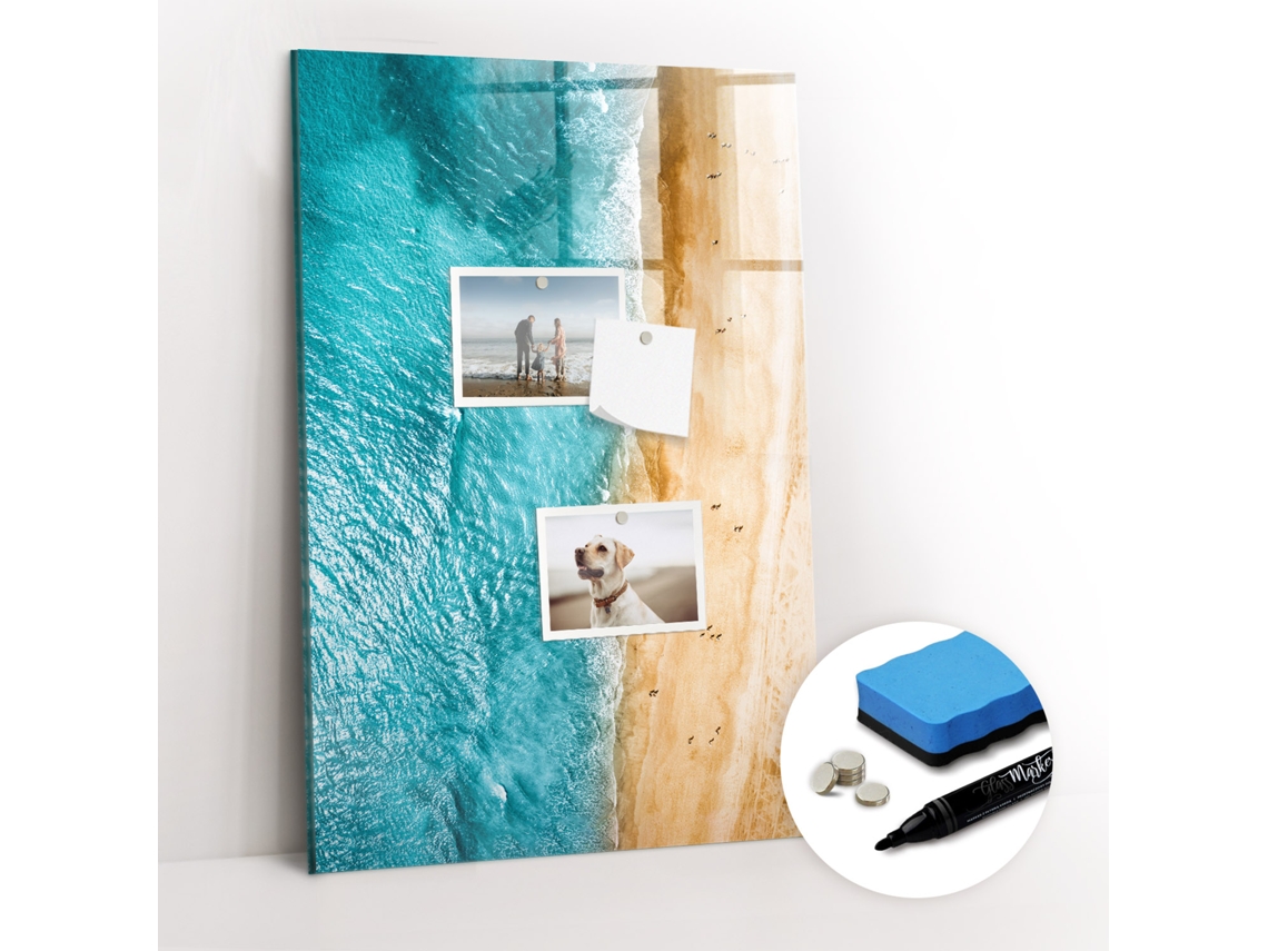 Quadro Magnético De Parede Mar Praia Para O Corredor Espelharte (40x60 Cm)