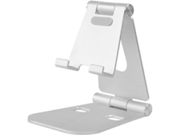 Suporte para Tablet em Liga de Alumínio, Prateado, Portátil Celular, Mesa AQUAFORGE
