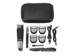 Kit De Cortapelo Com Cortador De Nariz, Lcd, 2 Velocidades, Carga Usb, Impermeável E 4 Pentes Guiadores Com Bolsa Eva