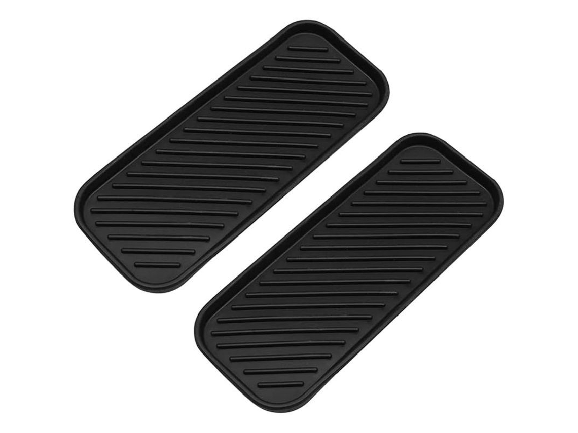 Portavasos De Silicona Antideslizante Para Fregadero Negro Con Diseño Multifuncional Y Secado Rápido