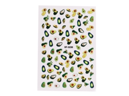 10pcs Adesivo De Arte De Unha Decorativo Cor Abacate Para Casa E Salão De Beleza