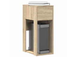 Vidaxl Suporte Torre Computador Com Gaveta 30x44x74 Cm Carvalho Sonoma