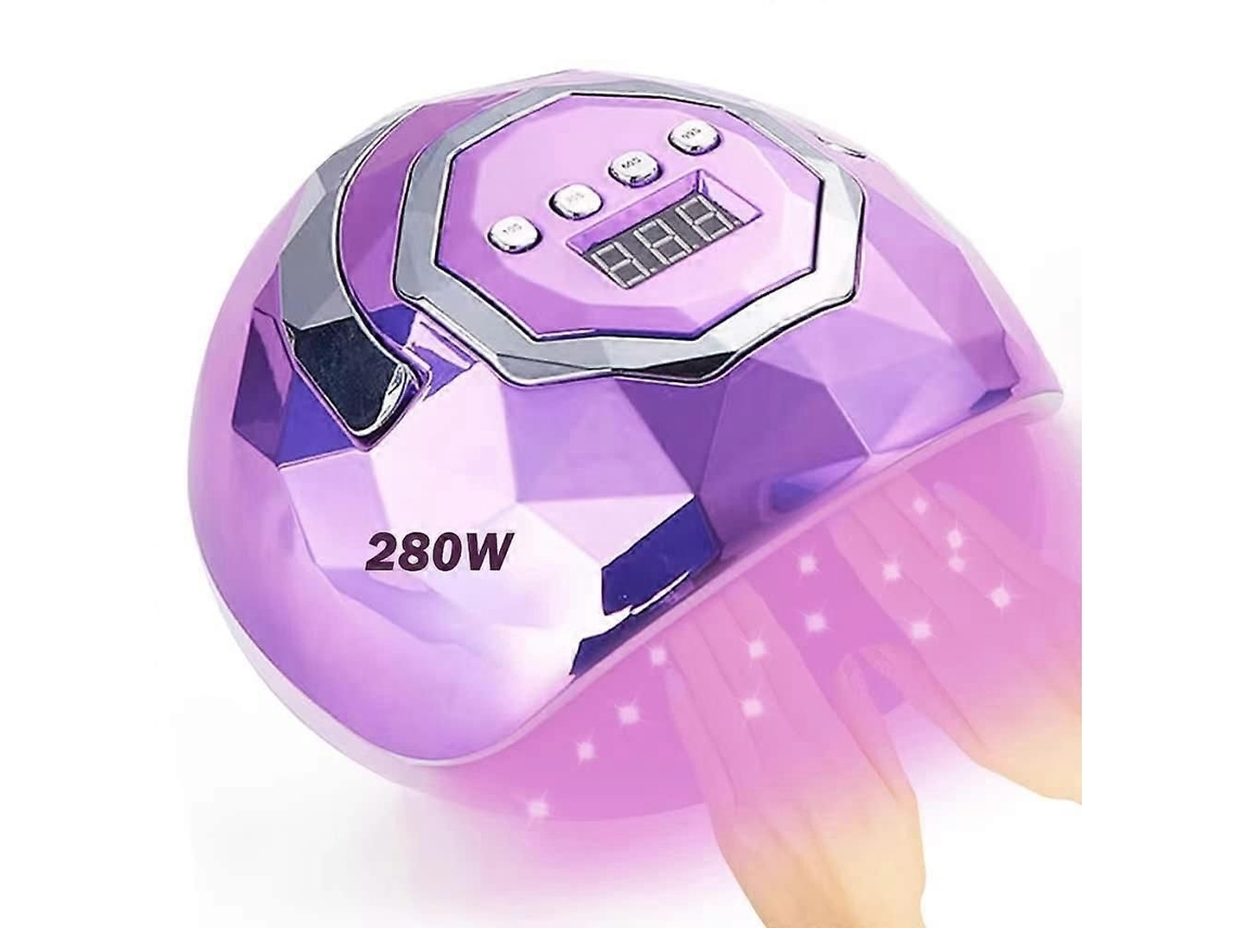 Lâmpada Uv Led De 280w Para Unhas Com 66 Leds, Secagem Rápida (roxa)