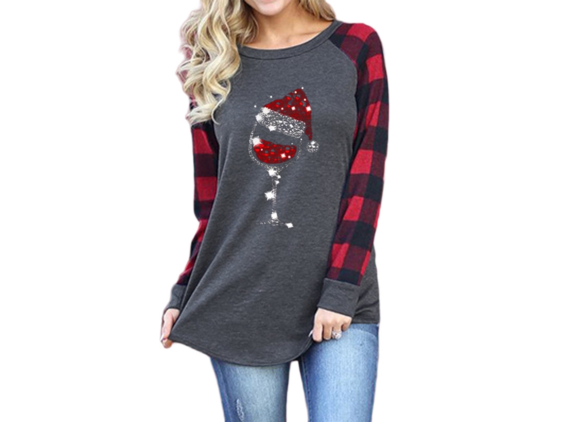 Laxiscreed Cardigan Feminino Azul Natal Estampado Manga Longa Para Inverno Casual