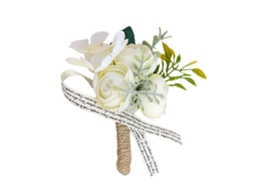 Laxiscreed Botões De Noiva E Dama De Honor Com Flores De Plástico Para Casamento