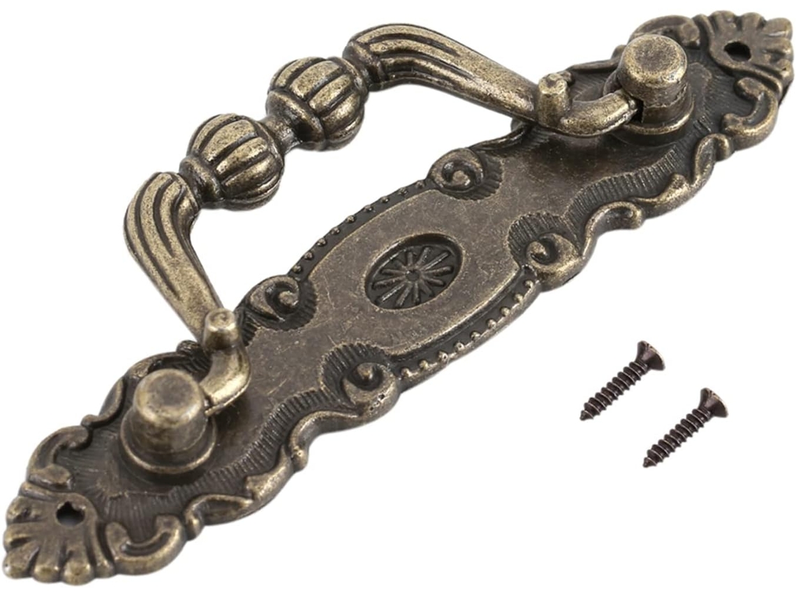 Conjunto De 4 Puxadores Para Gavetas Escrivaninha, Elegantes Puxadores De Ferro Com Estampa Leão Para Móveis, Gavetas