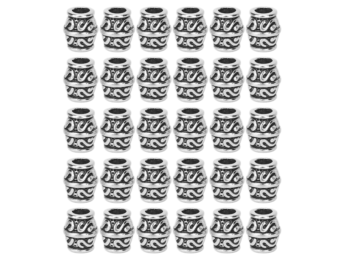 2026 30 Piezas de Contas Diy para Barba e Dreadlocks de Liga com Designs Rúnicos e Estilo Retrô para Decoração de Cabelo